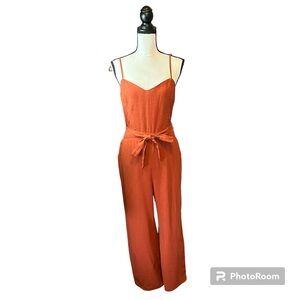 Abercrombie & Fitch Terracota Rust Orange Wide Leg Jumpsuit Playsuit Size L
